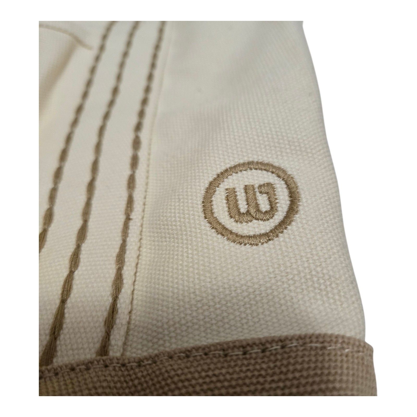 Wantable Tote Bag Canvas Shoulder Strap Cream Brown Beach Shopping New — image 5 of 7